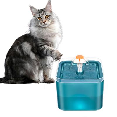 Kattdricksfontän Automatisk USB-laddning med LED-belysning Husdjursvattendispenser med Recirkulerande Filtrering