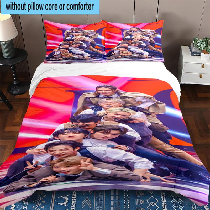 3PCS K-pop Group Poses 3pcs Bedding,Including 3PCS Duvet Cover And 2pcs Pillowcases Perfect for Christmas,Ideal for Bedroom, Dormitory