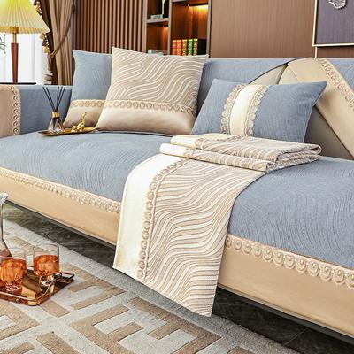 Chenille Corner Sofa Cover Jacquard Cloud Pattern Sofa Cushion Luxury Lace Decoration Chaise Lounge Furniture Covers Seat Cover