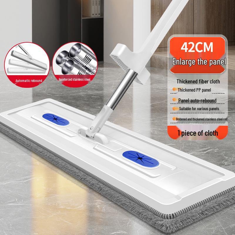 Chenille Hands-Free Flat Mop - Effortless Wet & Dry Cleaning for Floors