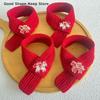 New Year Celebration Decoration Pet New Year Scarf Warm Knitted Neckerchief Pet Cat And Dog Red Scarf Pet Accessories Supplies