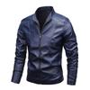 Giacca in Pelle Vintage Stile Americano da Uomo Giacca da Moto Trendy Casual Pelle PU Nera Cappotto da Uomo Primavera Autunno