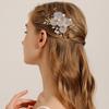 French Style Bridal Hair Clip Silk Flower Wedding Headdress Korean Bride Hairpin  Bride Accessories
