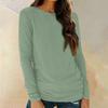 Trendy Fall Tunic Outfits Womens Fitted T Shirts Casual Long Sleeve Round Neck Basic Tee