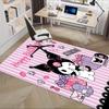 Office Rug Birthday, Kuromi Anti-Slip Rug, Machine Washable for Living Room, Bedroom, Office, Multiple Sizes, Bedroom Mat, Decorative Mat, Durable Mat