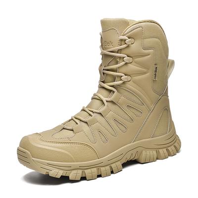 Big Size 39-47 Desert Tactical Mens Boots Waterproof Hiking Shoes Wear-resistant Anti Slip Outdoor Field Training Hunting Boots