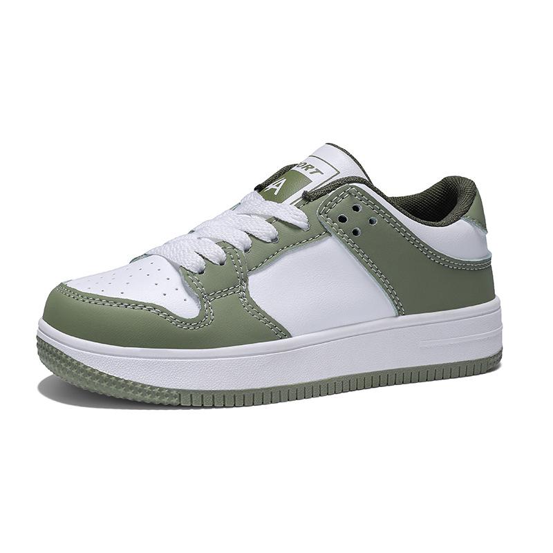 Children's little white shoes board shoes 2025 autumn new leather waterproof and non-slip middle-aged and older children's campus versatile casual bo