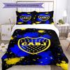 Boca Juniors Football Club Design Pattern Duvet Cover Set – includes 1 duvet cover and 2 matching pillowcases Bedroom decor Christmas gifts