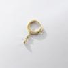 ANDYWEN 925 Sterling Silver Gold  CZ Piercing Huggies Clips Pendientes Drop Earring 2023 Fine Jewelry Gift