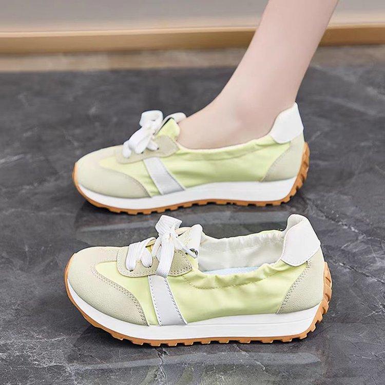 

Spring and summer breathable little white shoes casual women s sports shoes platform women s shoes heightening round head women s Korea 35 жовтий