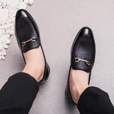 Fashion Leather Classic Men Shoes for Wedding Luxury Brand Loafers Shiny Men's All-match Casual Shoes New Pointed Toe Mens Slip On Shoes