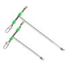 10Pcs/pack Luminous Beaded T Shape Fishing Swivels, Corrosion Resistant Stainless Steel 3 Way Rolling Swivels Snaps Set