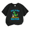 100% Bomull Barn Pojkar Flickor Rund Hals Kortärmad T-shirt, Sött Dinosauriemönster Jag Ska Bli Storbror Mönster Vardaglig Mjuk T-shirt för Barn Dail