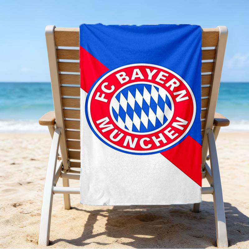 Ultra-Soft Beach Towel with Bayern Munich Theme,Ideal for Pool - Camping, Diving - Perfect Travel Essential, Vibrant Beach Towel.