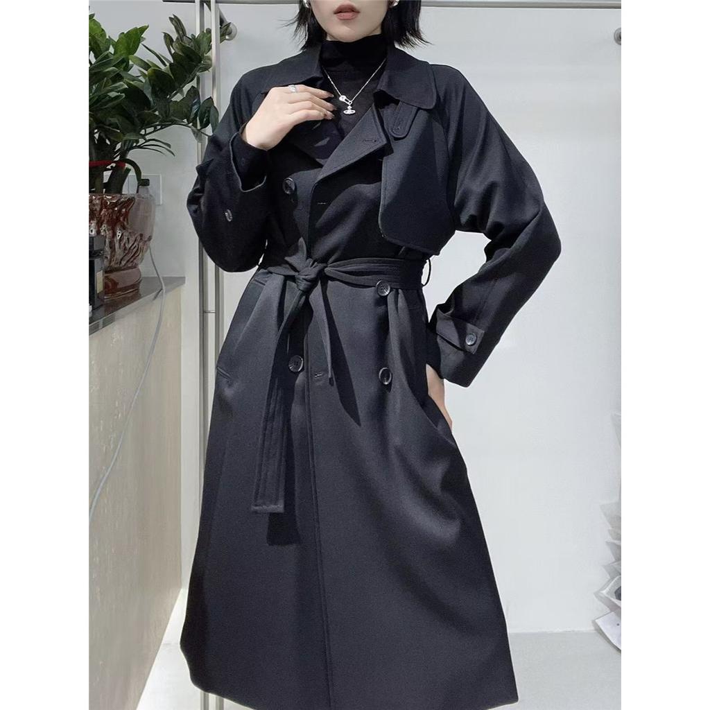 Women's Medium-length Khaki Trench Coat