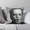 Jack Nicholson Zigarrenrauchringe Quadratische Kissenhülle Polyester Leinen Samt Bedruckt Reißverschluss Dekor Heimkissenhülle Großhandel