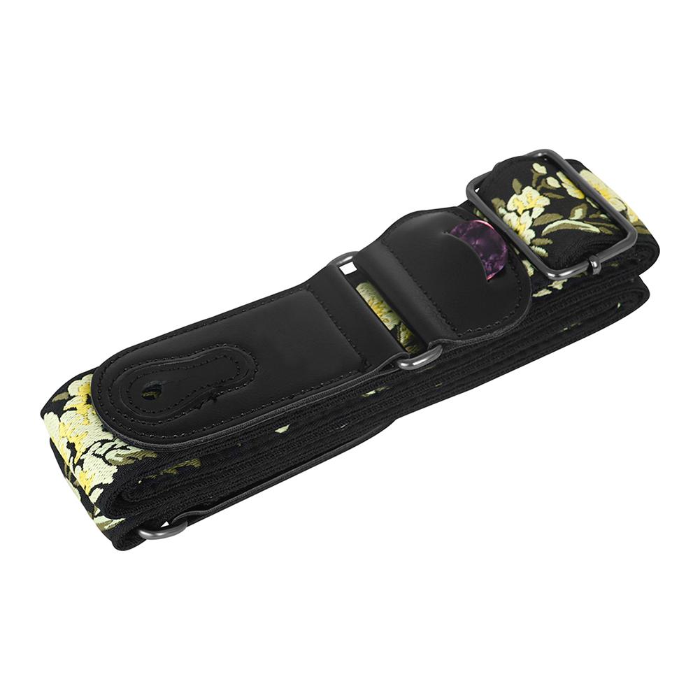 Guitar Shoulder Strap Ukulele Strap Guitar Strap For Electric Guitar Bass Folk Embroidered Floral Strap For Women Men Performance Live Show