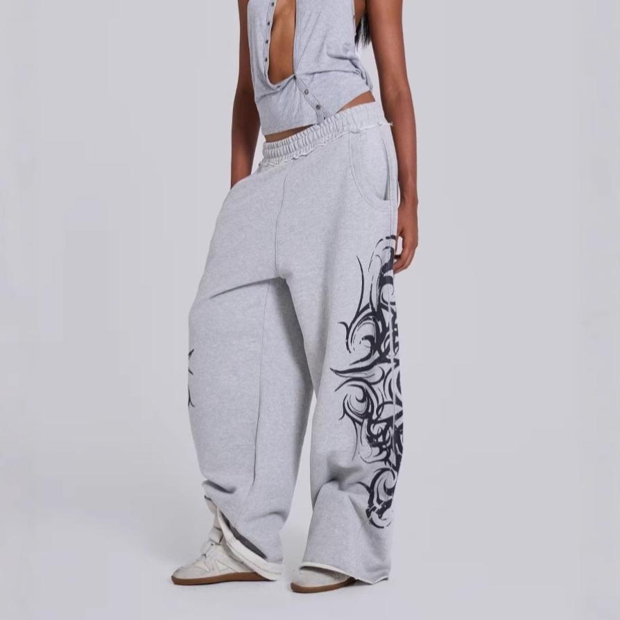 DRIPX Baggy Women Gray Sweatpants Oversized Korean Fashion Jogger Basic Pants Men Hip Hop Streetwear Casual Harajuku Trousers