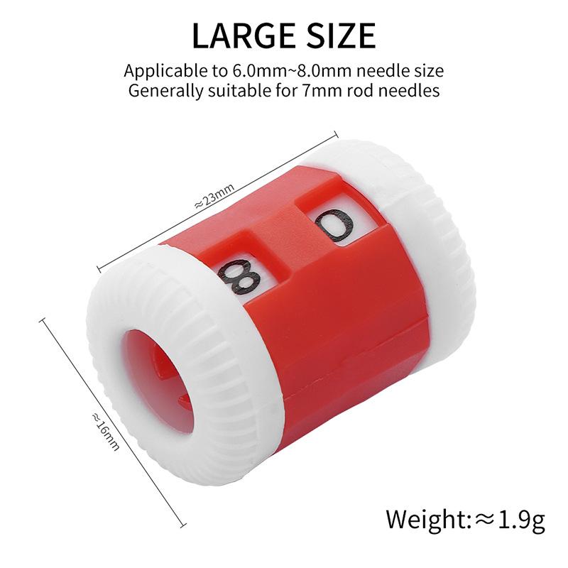 Handmade Plastic Knitting Needle Counter for DIY Sweater Stitch Tracking