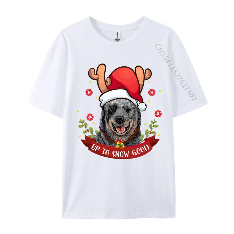 Australian Cattle Dog Christmas Tshirt Simple Style Fashionable Cool T Shirt T Shirts for Men Streetwear S