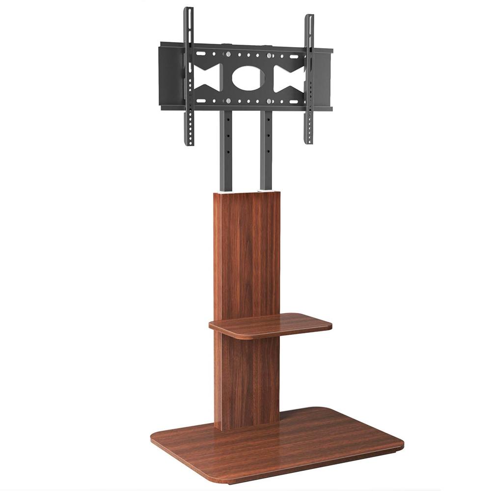 UNHO Floor TV Stand Wood, Universal TV Mount for 32-65 Inch LCD LED TVs Height Adjustable and Cable Management Max VESA 600x400