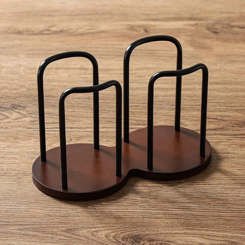 Disposable Cup Storage Holder Rack Shelf Water Tea Cups Wood Dispenser with Longer Stick Mug Display Stand Organizer Supplies