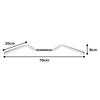 Kijima XLX Style Chrome Handlebars, Plated, HD-04630