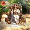 2D Flat Rotating Acrylic Desktop Decor Forest Goddess Design Table Figurine Meditation Goddess Home/Office Decoration Perfect Gi