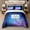 Custom Bedding Set Preston North End Pattern, Print Name Text 1 Duvet Cover Plus 2 Pillowcases Home Textile