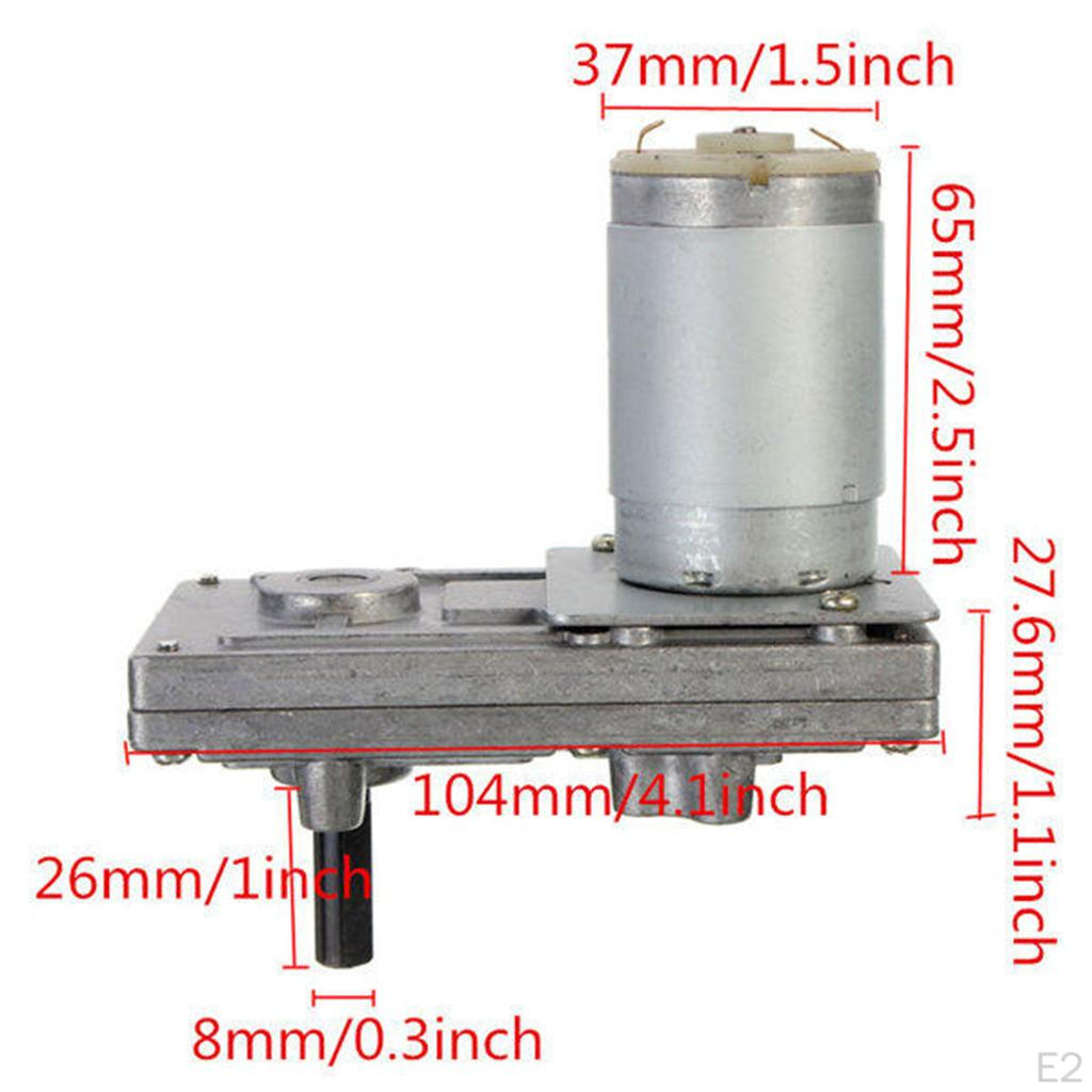 DC12V-24V 10-20-40-80 RPM Tersinir Düşük Gürültülü Solucan Elektrikli Dişli Motor