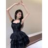 Black suspender dress children's early spring new high-end princess tutu summer