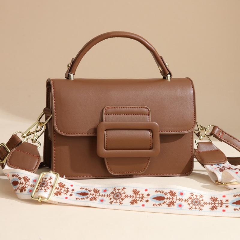 

Designer Women Bag Vintage Buckle Matte Leather Handbags Luxury Shoulder Crossbody Bags for Women Famous Brand Summer Style Sac кофейный