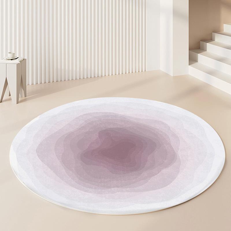 Leicht luxuriöse Teppiche für das Wohnzimmer, flauschige, weiche Teppiche für die Lounge, dicker, farbverlaufender runder Teppich, nordischer Stil, Schlafzimmerdekoration, rutschfeste Matte