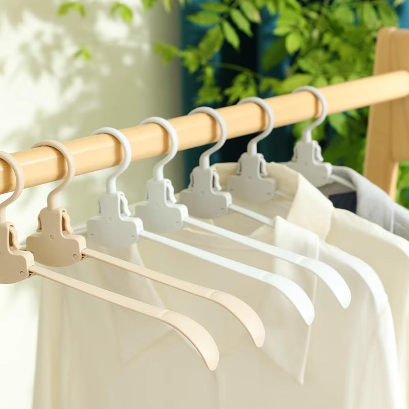 T Portable Travel Folding Clothes Hanger Home Carrying Plastic Non Slip Outdoor Travel Multi Functional Magic Clothes Hanger