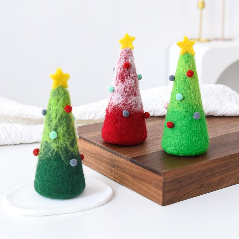 New Year Mini Felt Christmas Tree Desktop Ornament Pendant
