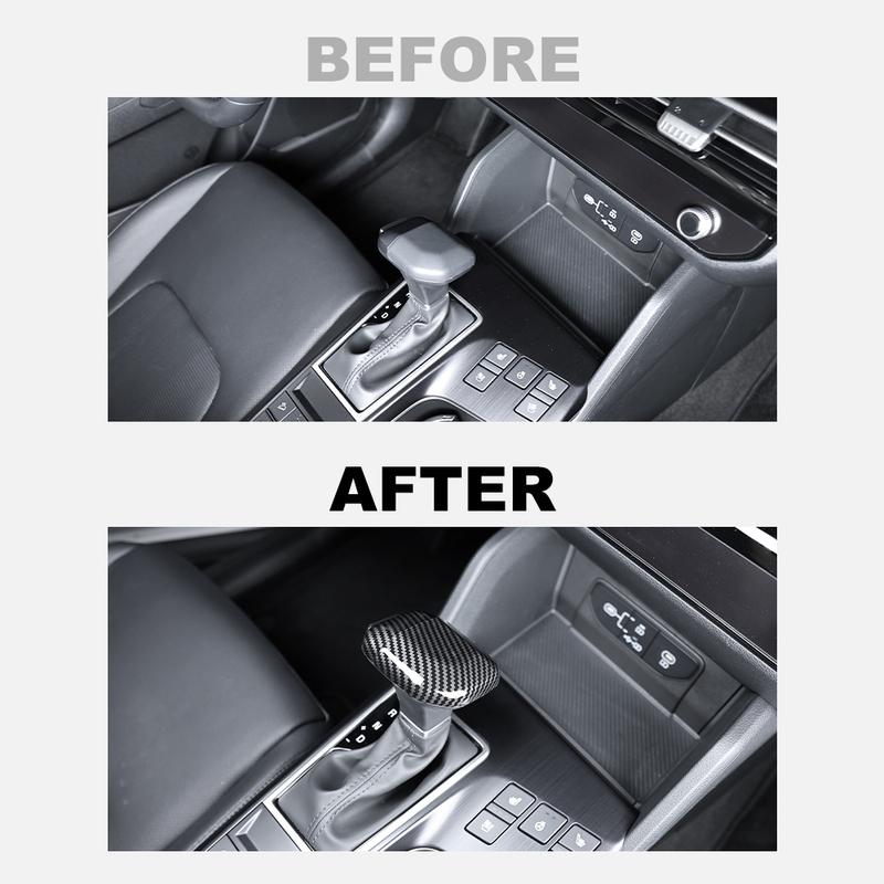 Kohlefaser-Konsolen-Schalthebelkopf-Abdeckung für Kia Sportage NQ5 2026/Kia K4 Zubehör LHD/RHD
