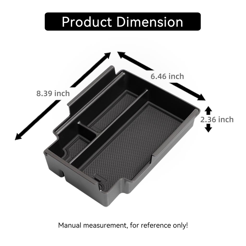 LUCKEASY for Xpeng Mona M03 2024 2025 Car Center Console Armrest Storage Box ABS Tray Tidying Accessories Black