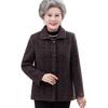 Grandma's Autumn Wool-Blend Coat: Cozy Velvet-Lined Winter Wear for Elderly Ladies