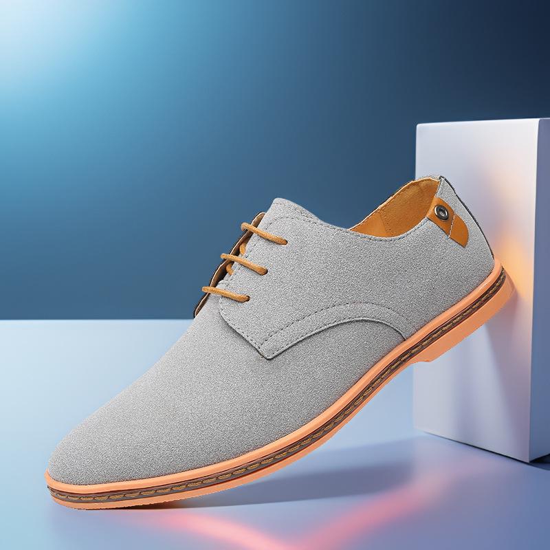 Frühling Wildleder Leder Männer Schuhe Oxford Casual Schuhe Klassische Turnschuhe Bequeme Schuhe Kleid Schuhe Große Größe Wohnungen