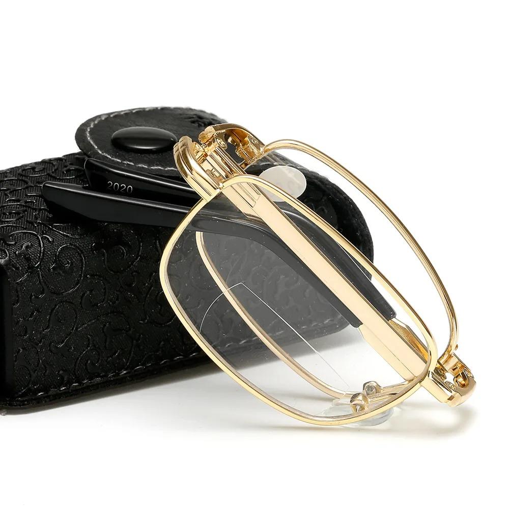 Reading Glasses Men Portable Presbyopia Glasses with Box Foldable Prescription Glasses Eyeglasses +1.0 To +4.0