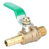 G1Celsius4   Male to 8Celsius10Celsius12mm Hose Barb   Valve Green Lever Handle Thicken Brass Valve(8mm)
