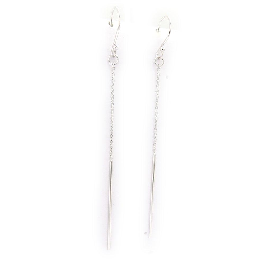 Les Trésors De Lily [K5905] - Silver 'Choréographie' Silver Earrings (rhodium-plated) - 9 Cm