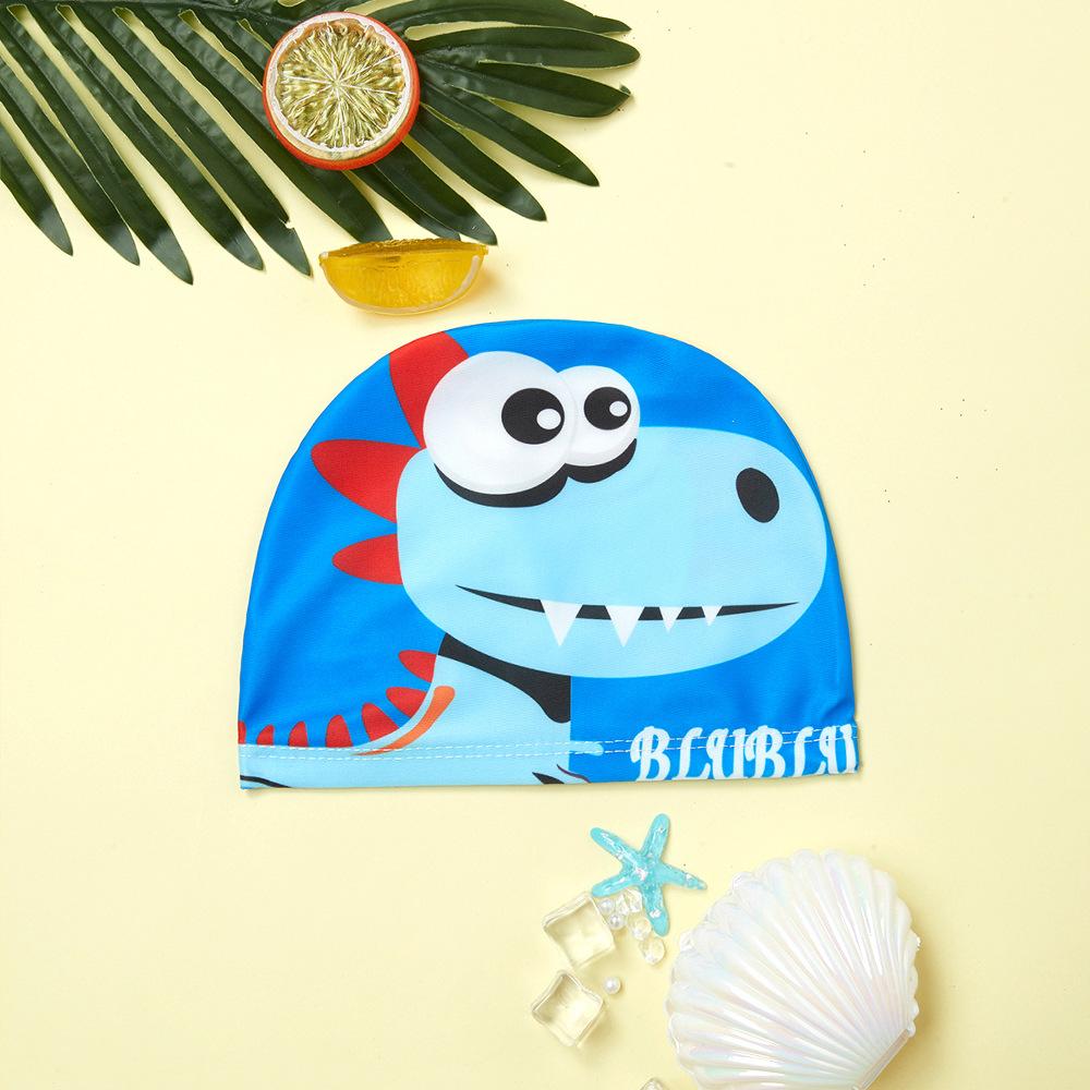 Kids Swim Cap Cartoon Pattern High Elastic Ear Protection Breathable for Pool Swimming Boys Girls Comfort Fit