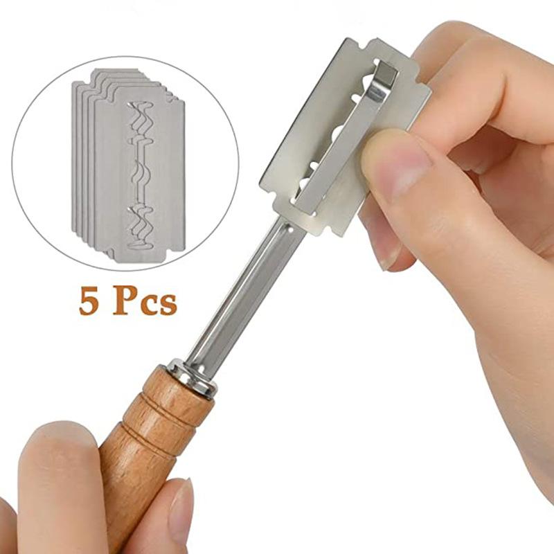 Kreativt Brödskärverktyg med Trähandtag 304 Rostfritt Stål Brödformningskniv Bakverktyg Europeisk Baguetteskärare