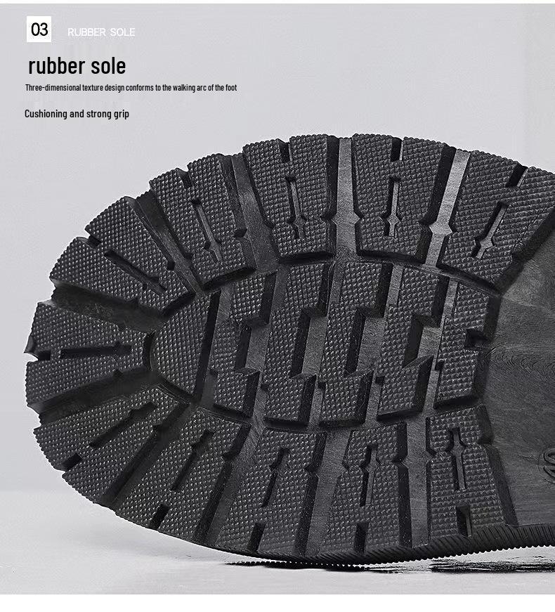 Men's British Style Leather Business & Casual Shoes - Thick Sole, Trendy, Versatile Lace-up for Work or Student Wear