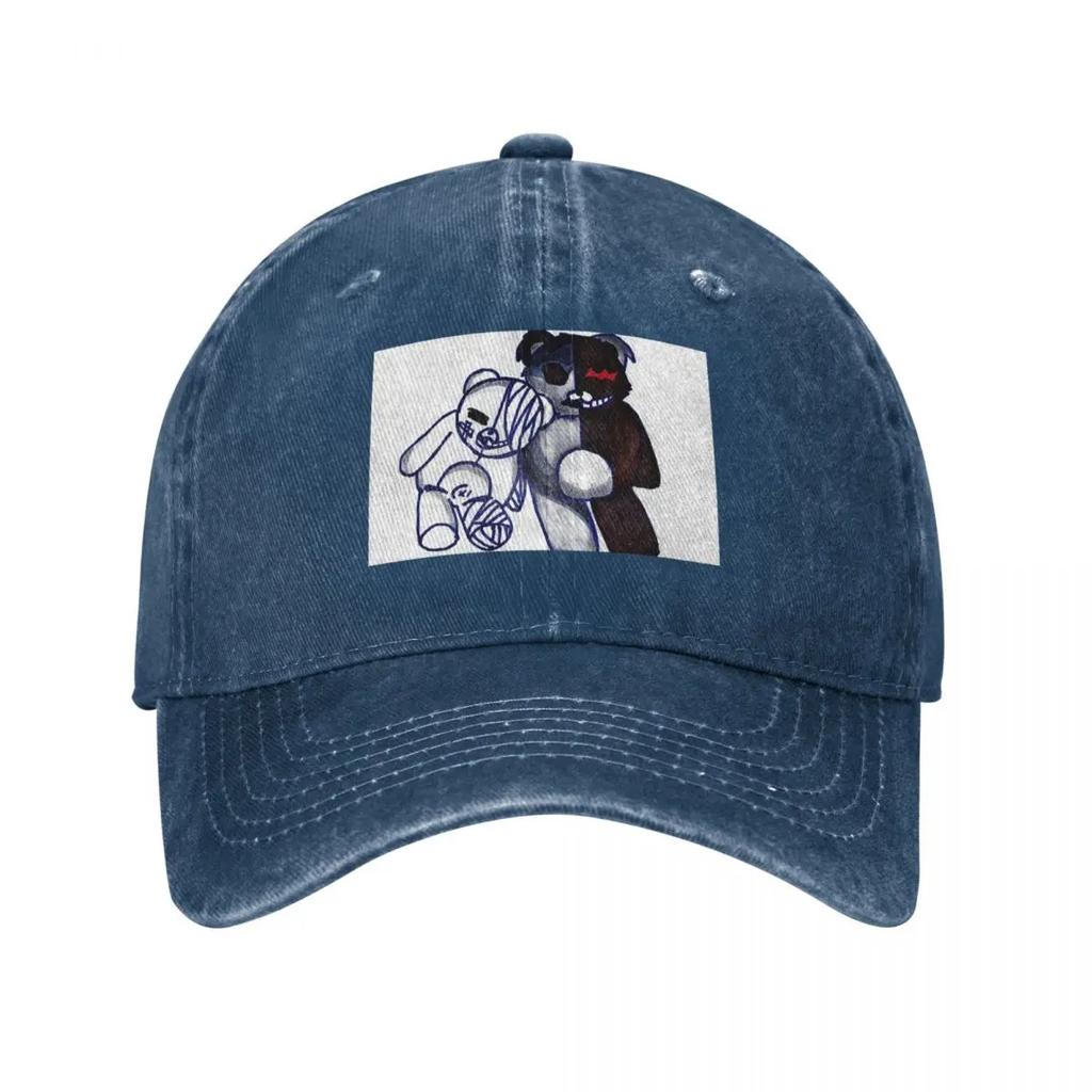 Monokuma Shirokuma Baseball Cap Uv Protection Solar Hat Vintage Trucker Hat Fishing Hat Boy Child Womens