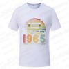 Unisex Vintage 1965 Print T-shirts for Unisex WoUnisex Birthday Vintage Letter Design Tshirt Short Sleeve Clothes Fashion Casual Tee Clothing