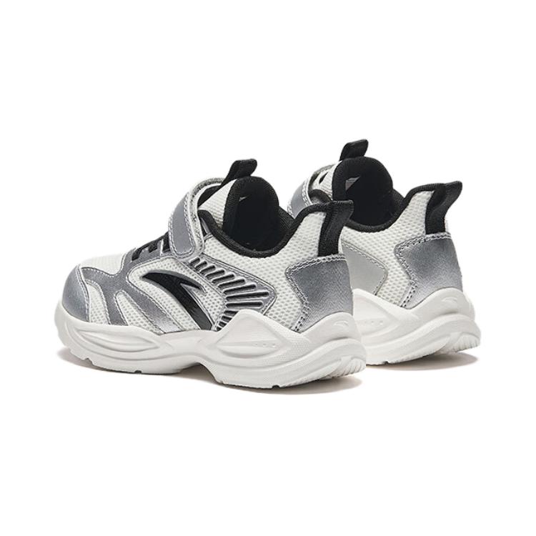 Anta Comfortable Versatile Commuting Trendy Non-Slip Durable Low-Top Kids Running Shoes Kids Sneakers Silver Black A12439952-4