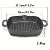 Wutuo Thickened Cast Iron Square Grill Frying Pan