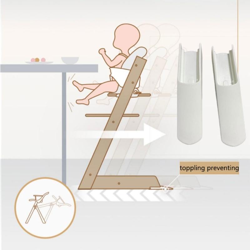 Child Dining Chair Leg Insert Baby High Chair Safety Feet Cover Security Extension Insert Pad for Stokk Chair
